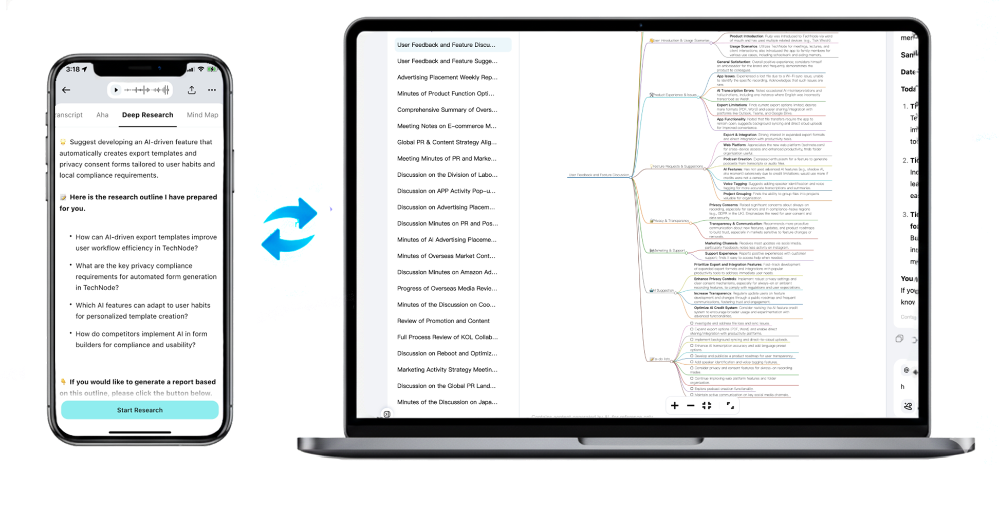 Synchronisation multiplateformeCommencez sur votre téléphone, terminez sur le web.