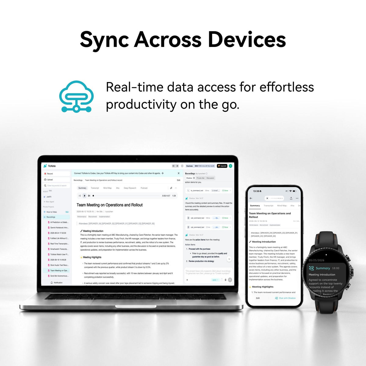 TicNote Watch - Ticnote