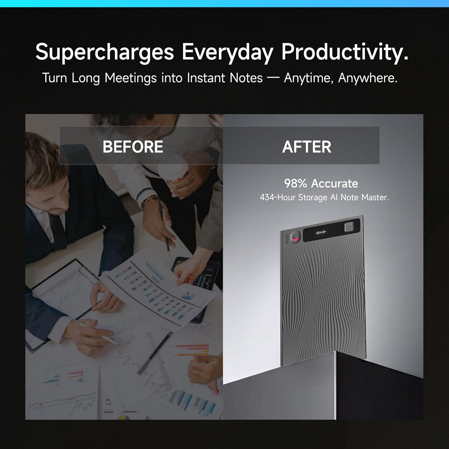 US TicNote AI Voice Recorder with Real - Time Transcribe and Summarize - Ticnote