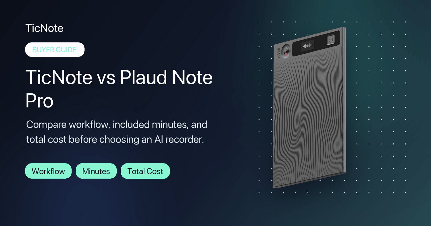 TicNote vs Plaud Note Pro: Which AI Recorder Fits Your Workflow? - Ticnote