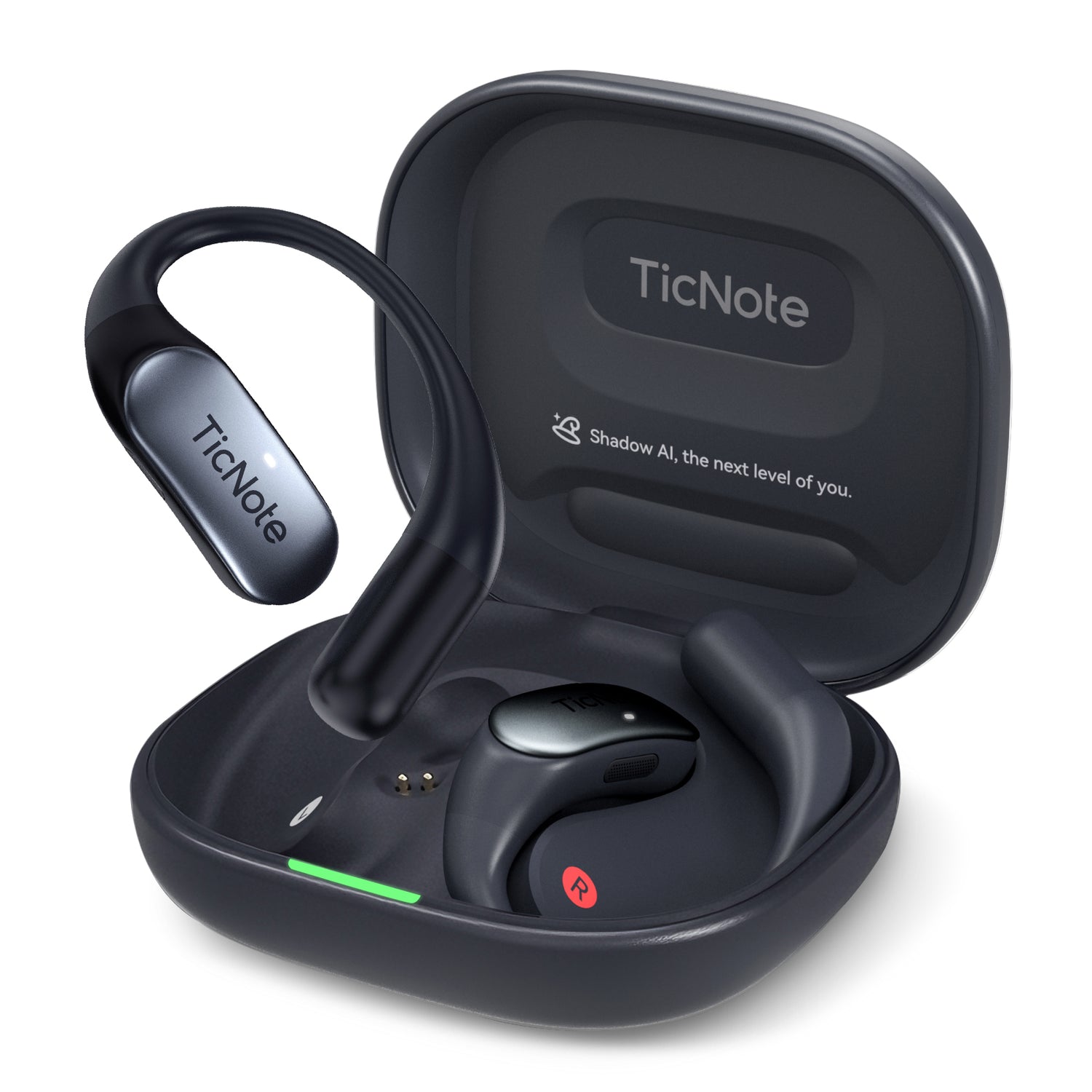 TicNote Pods Wearable AI Voice Recorder | Built-in 4G, Auto Meeting Notes, 17-Language Translation