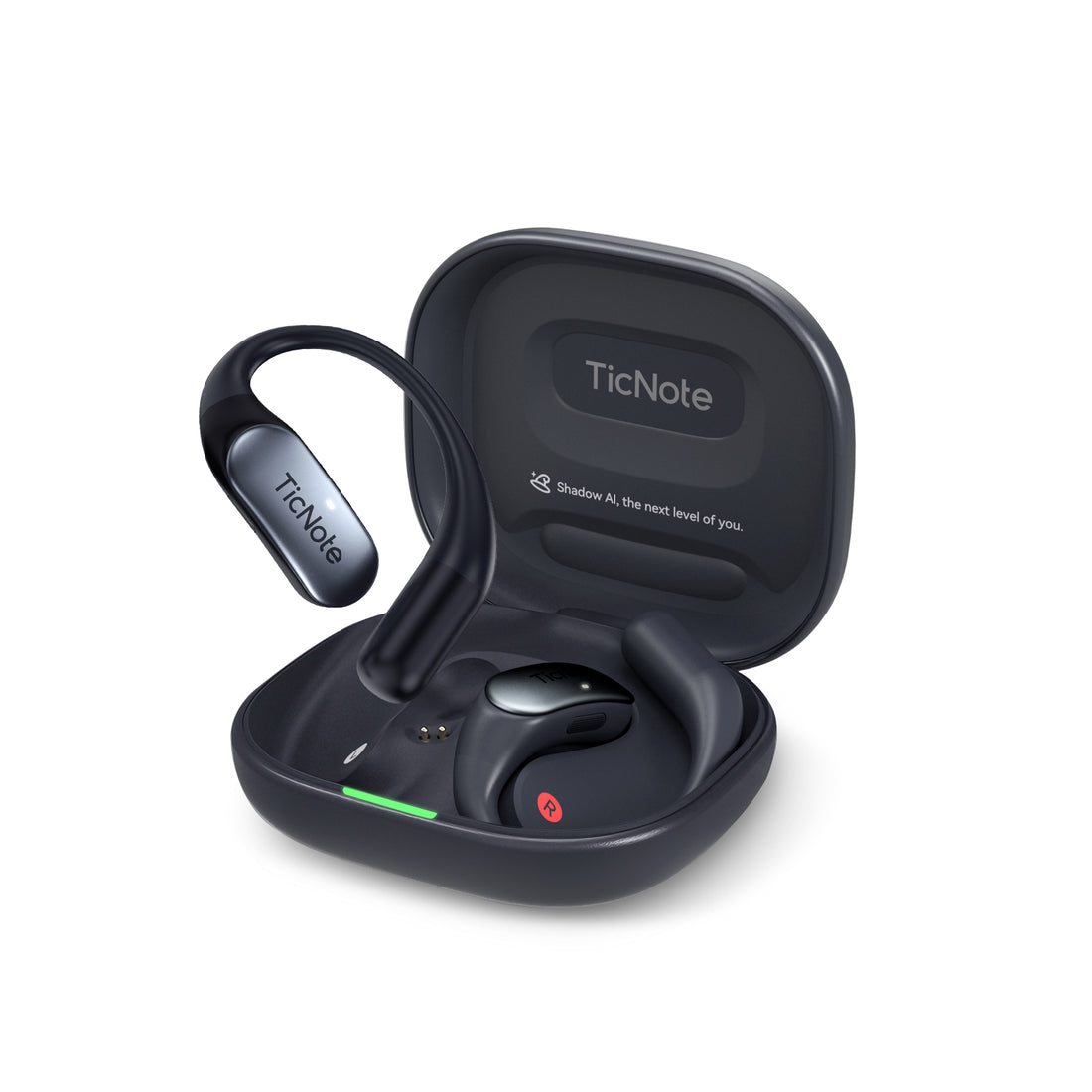 TicNote Pods Wearable AI Voice Recorder | Built-in 4G, Auto Meeting Notes, 360° Omnidirectional Pickup (10m Range) &amp; ENC