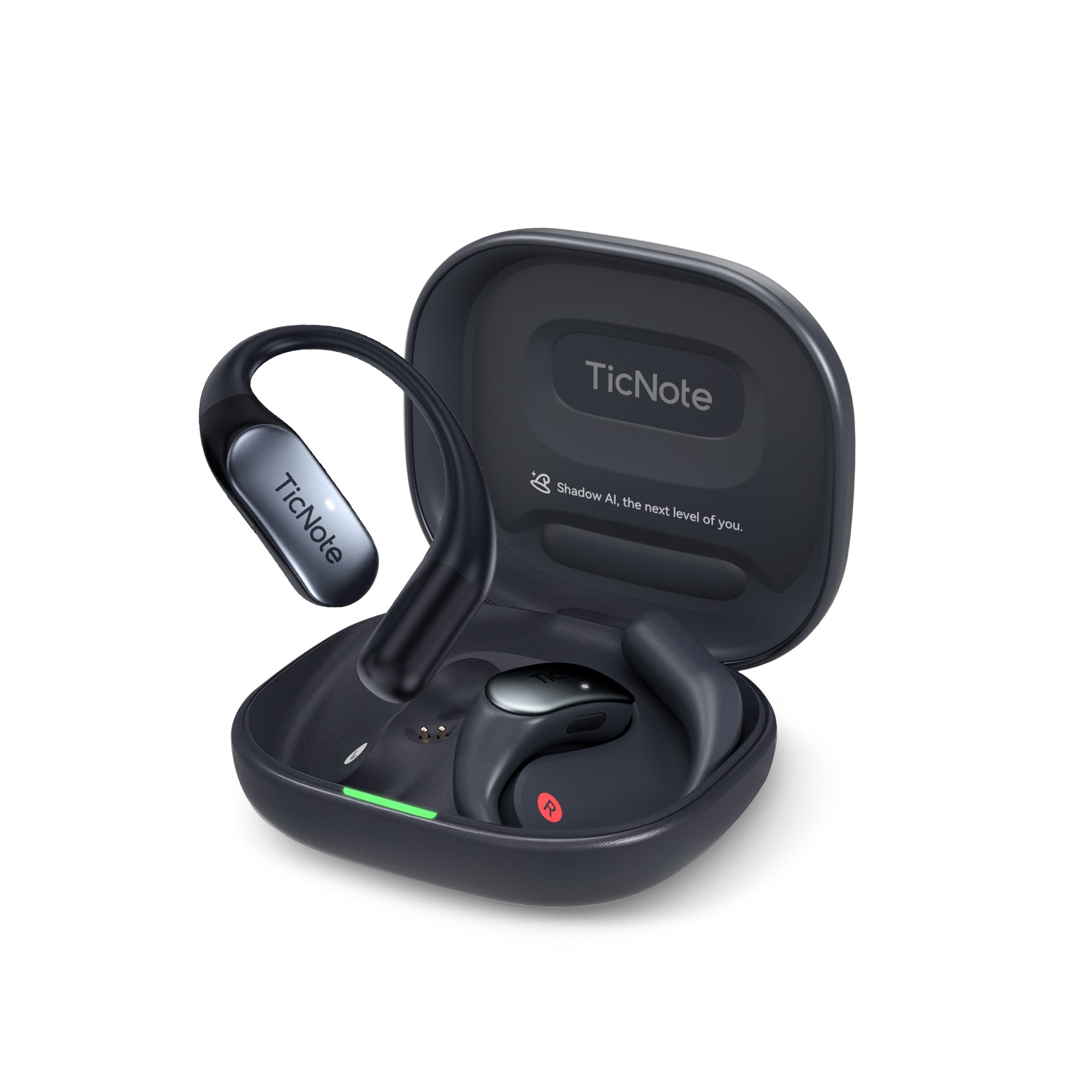 TicNote Pods Wearable AI Voice Recorder | Built-in 4G, Auto Meeting Notes, 360° Omnidirectional Pickup (10m Range) &amp; ENC