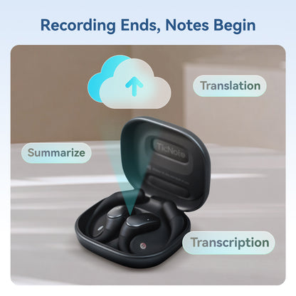 TicNote Pods AI Transcription Earbuds | WiFi Connect, Voice Recorder &amp; ENC