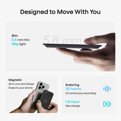 TicNote Lite AI Voice Recorder with 1-Year Pro Plan - Ticnote